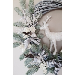 Wianek, wieniec świąteczny z reniferem 45 cm